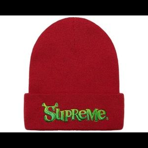 Supreme Shrek Beanie Cardinal Red